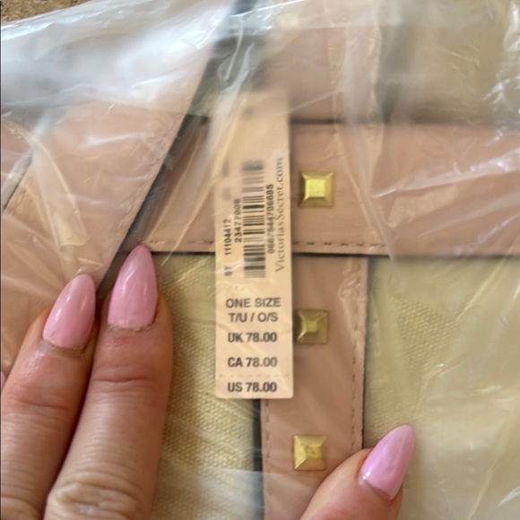 Victoria's Secret Cream and Pink Tote Bag with Stylish Appeal - Picture 2 of 3